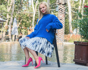 Pull en Kid Mohair Soie et Laine d'Agneau Luxueux Tricoté à la Main Extra Doux T874