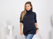 Pull court en mohair tricoté main, pull tricoté épais et duveteux T1741