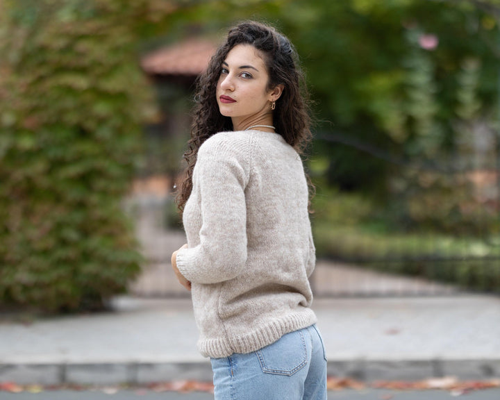 Alpaca Superfine & Merino Wool Sweater, Italian Material Winter Jumper T1501