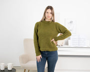 Green Baby Alpaca Merino Sweater T1329