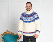 Multicolour 2-Strand Mohair Nordic Fair Isle Turtleneck Sweater T650