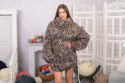 Pull en grosse laine 7 brins – Mélange tricoté main T724W