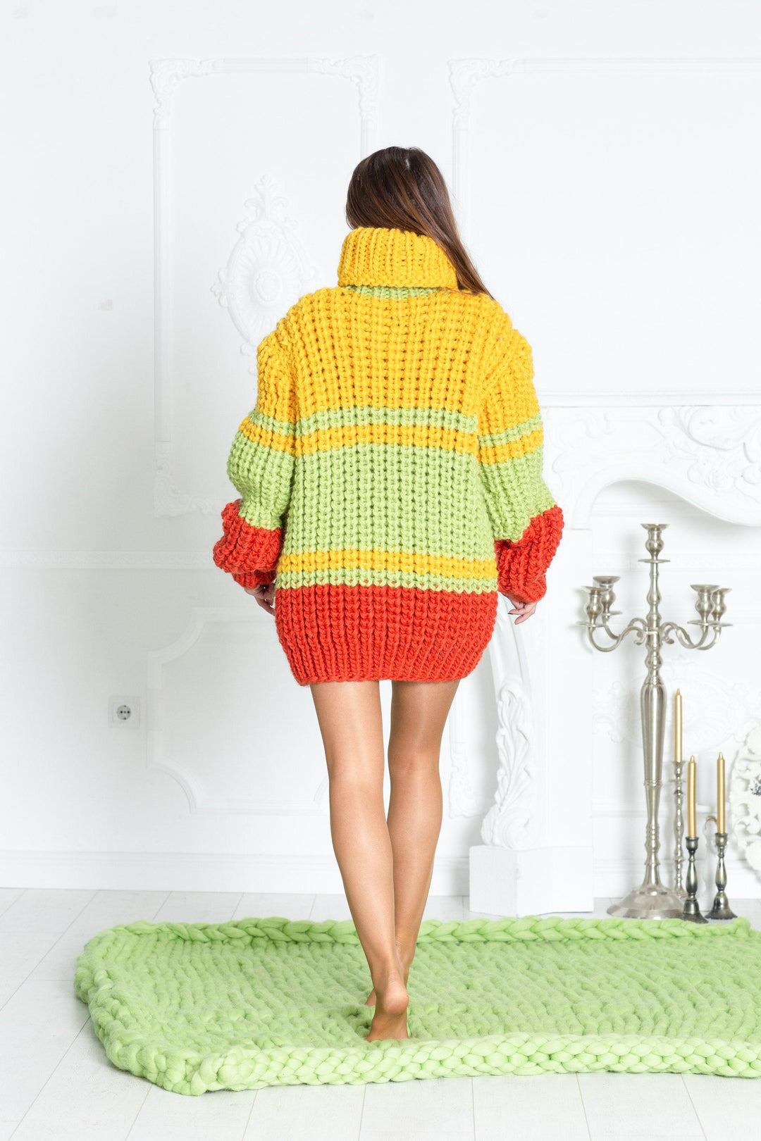 Wool Sweater Huge Chunky Knit, Hand Knitted 2.5 kg 100% Wool Pullover T602