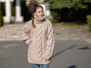 Pull Doux – Tricoté main en laine mérinos extra fine T1282