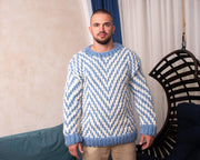 Pull en laine Lopi tricoté main – Style islandais T823M