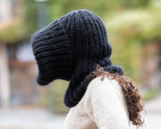 Mohair Woll Sturmhaube – Handgestrickte Chunky Skimütze T1508