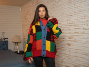 Wollcardigan – Handgestrickte Jacke aus 100 % Wolle im Harry Style Design T1144