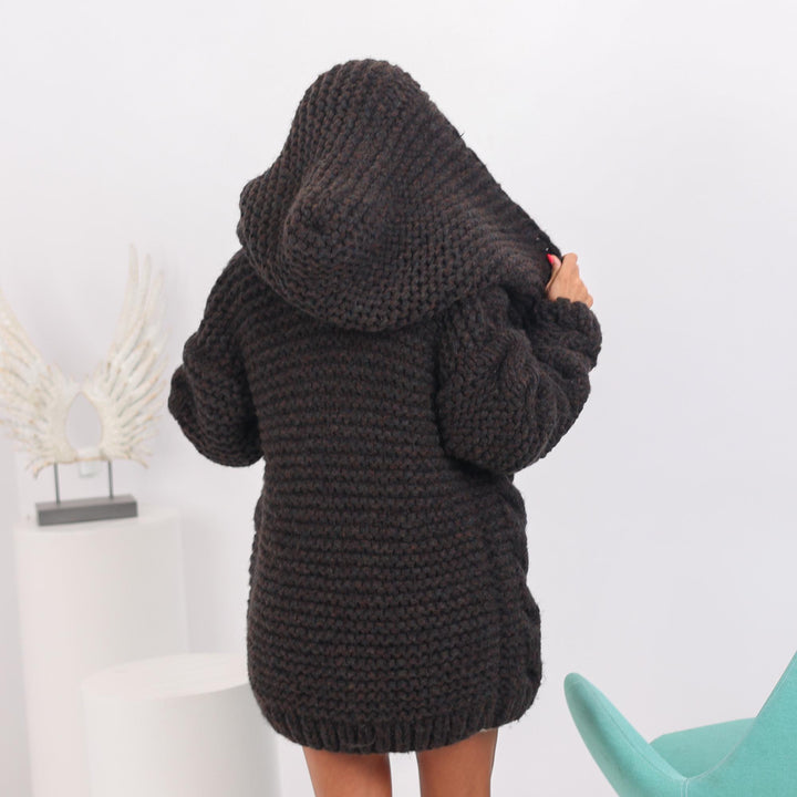 Baby Alpaca Merino Cardigan – Hand Knitted Soft Lightweight Wool Jacket T1719