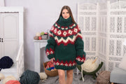 Multicolor 10-Strand Mohair Nordic Sweater T732W