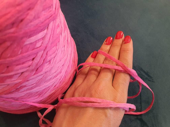Pink Melange Cotton Sweater, Hand Knitted 100% Cotton Summer Pullover T1067