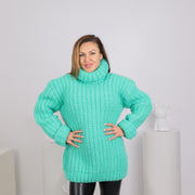One available in size 5XL, Extra-Soft Chunky Alpaca Sweater T1791R