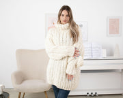 One available in size 5XL, Chunky Extra Soft Baby Alpaca Sweater T1340R