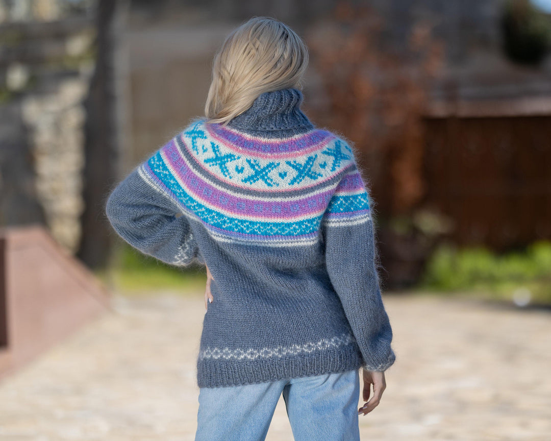 One available in size M, Norwegian Mohair Sweater  T1422