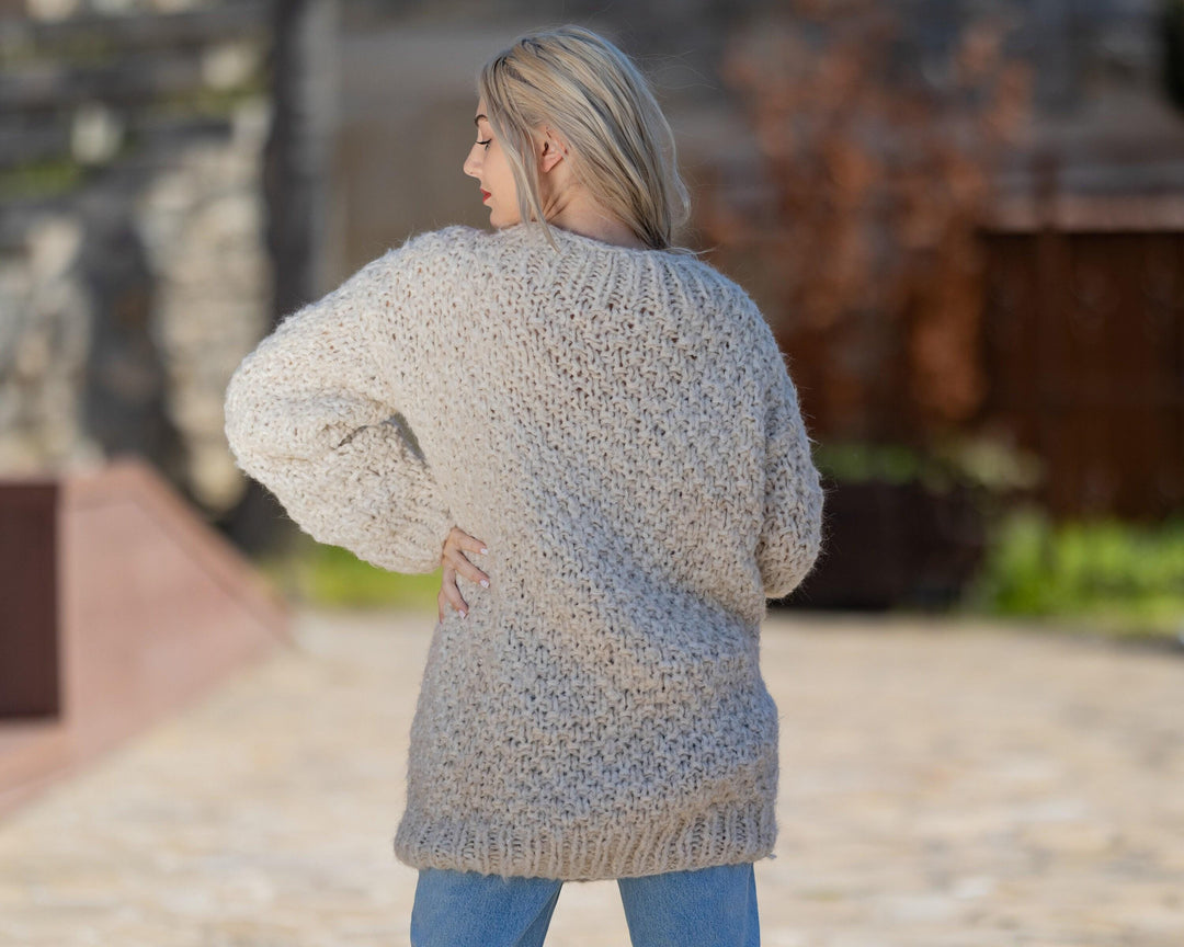 One available in size 2XL. Extarfine mohair and lambswool yarn sweater T1427