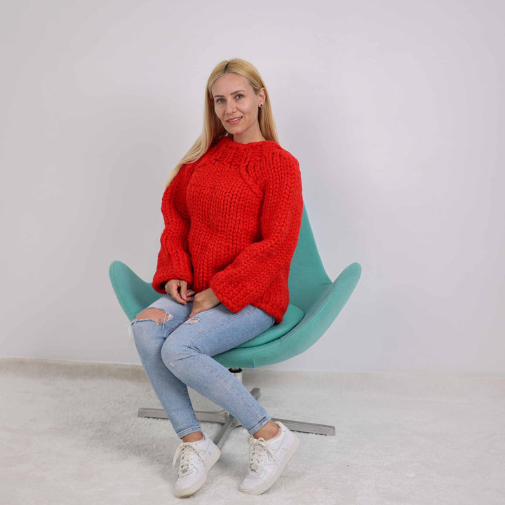 One available in size  S ,  Women Merino  Wool Sweater, chunky sweater  T1887