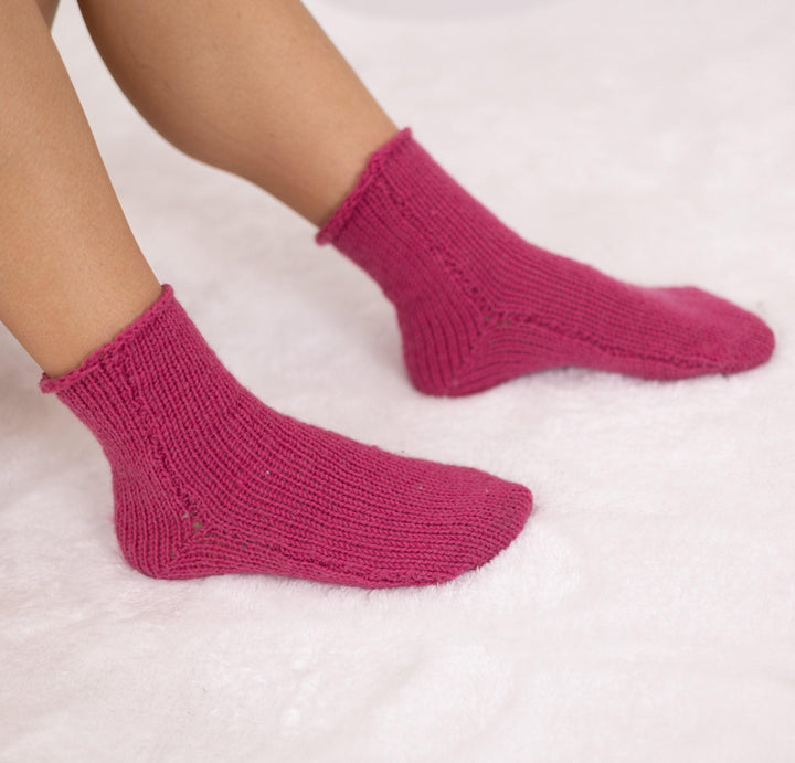 One available Pink wool Socks, Hand Knit Legwarmers T1553
