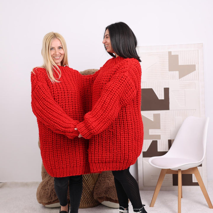 One available in size 3XL, Chunky Wool Couples Sweater - Oversized Jumper for Two T1845