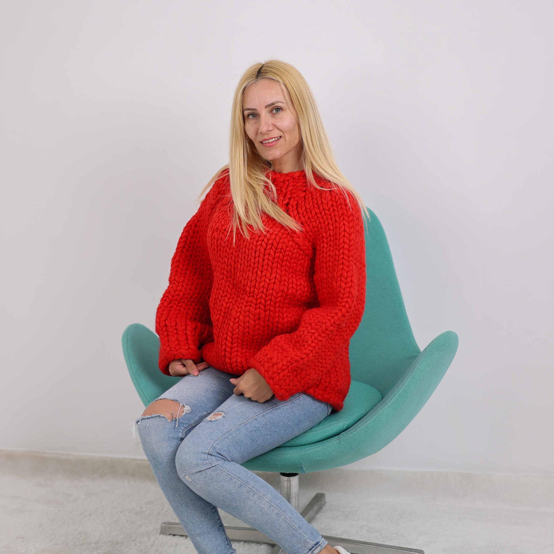 One available in size  S ,  Women Merino  Wool Sweater, chunky sweater  T1887