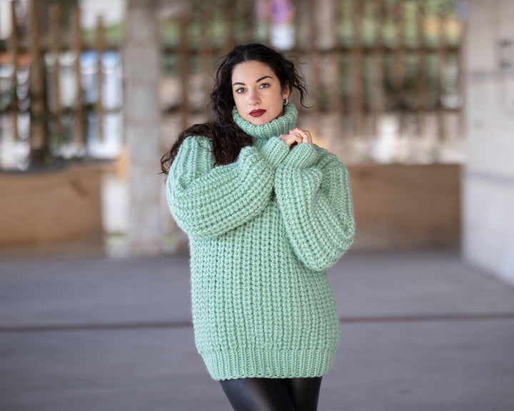 One available in size 3 XL, Mint Green Soft wool sweater  T1354