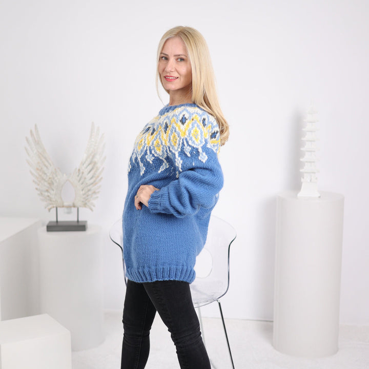 One available in size 4XL, Lopi wool Sweater, Icelandic style jumper T1631